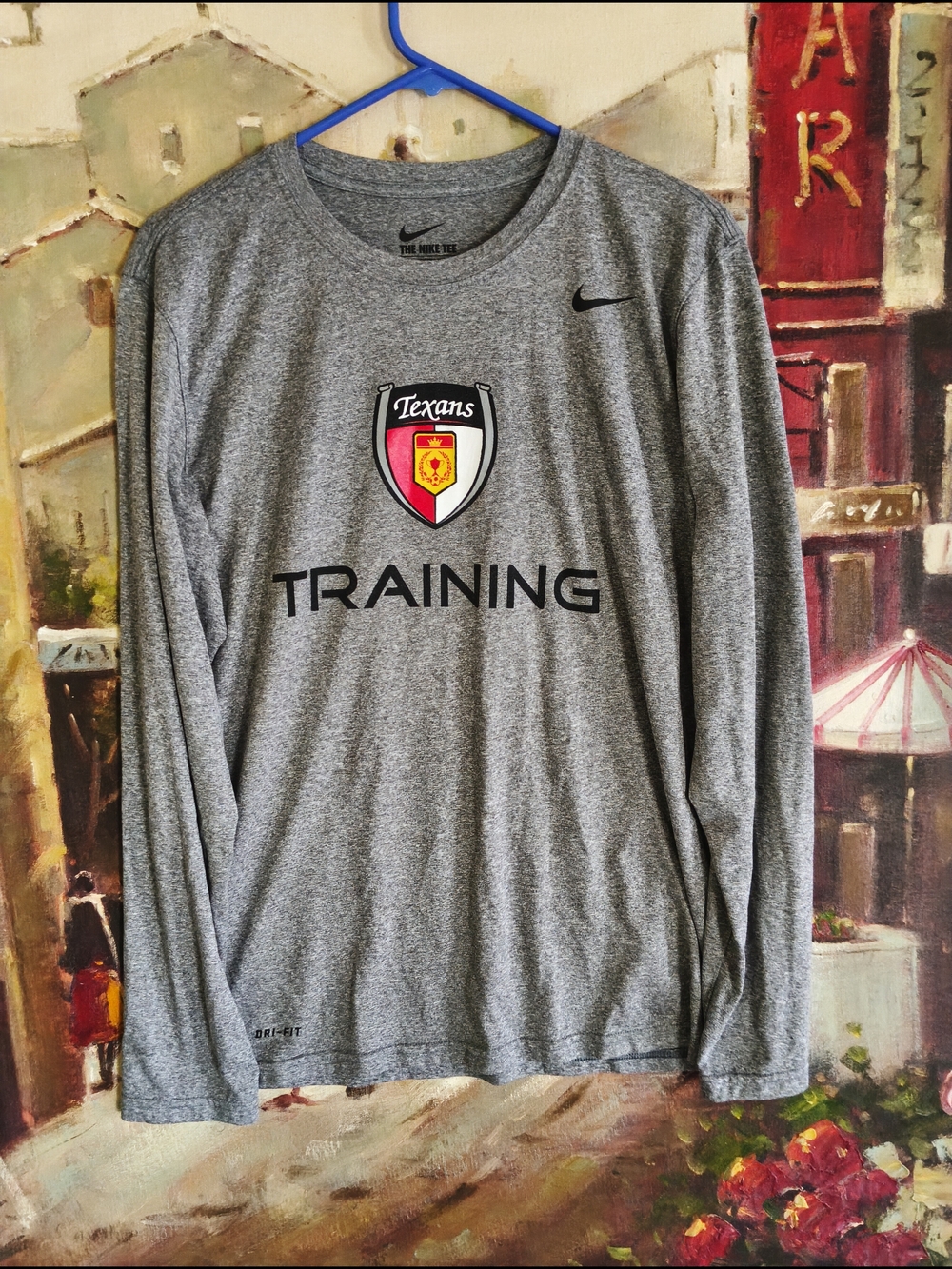 Nike Gray Texans Training Long Sleeve Tee